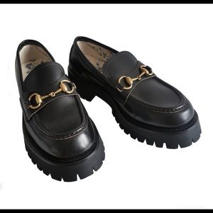 Gucci lug sole horsebit loafers — NEW without box — size 38.5